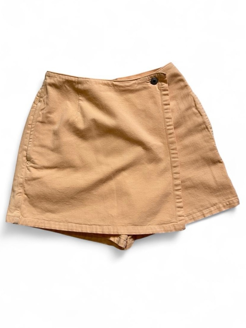 Vintage Peach Denim Wrap Skort